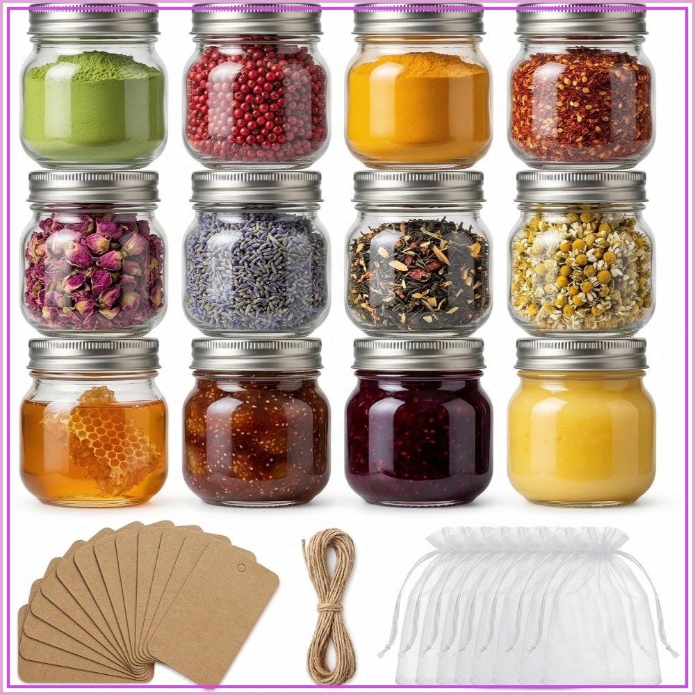 Mason Jar 8Oz - Paquete de 12 Frascos Mason de