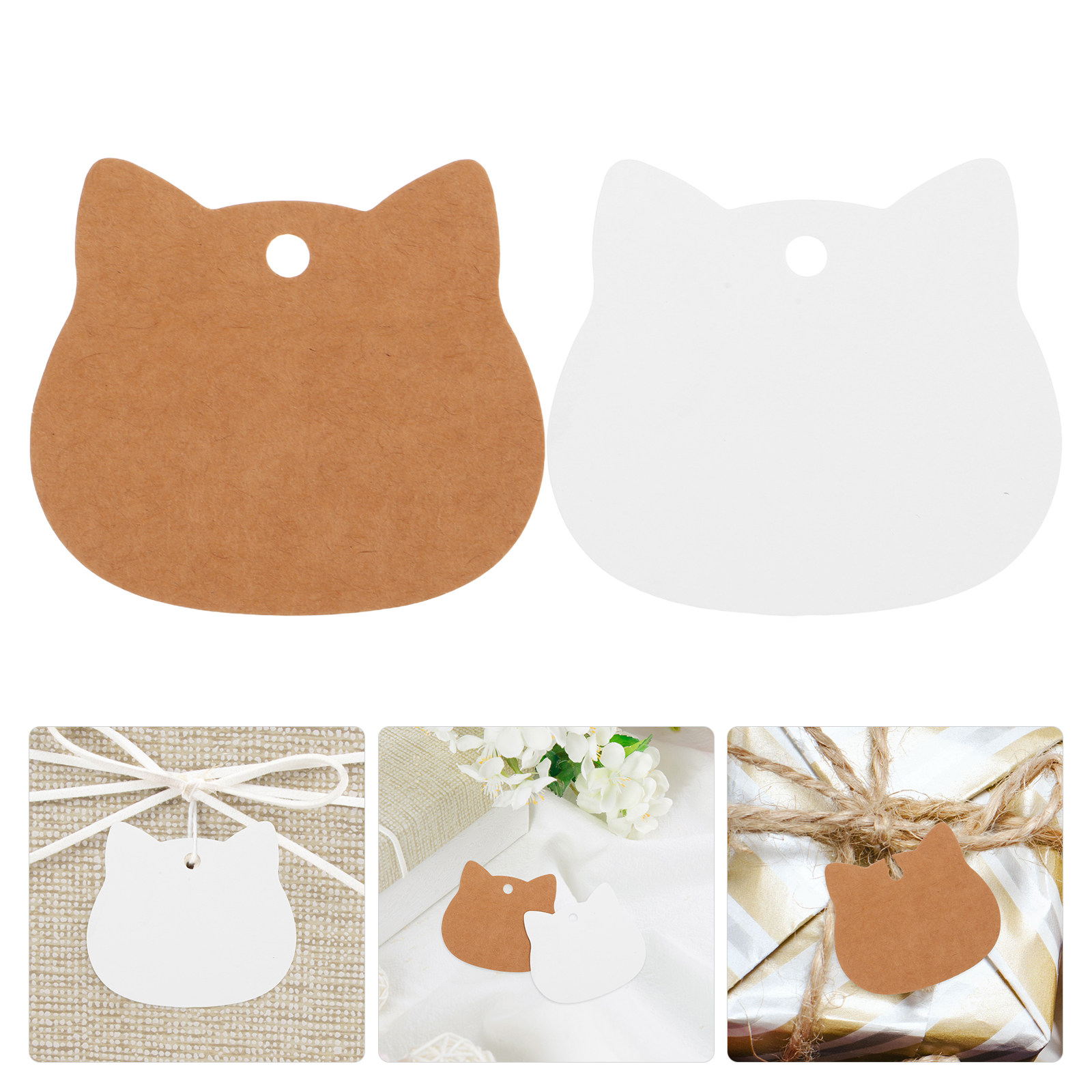 Kraft Hang Tag - 200 Etiquetas de Papel Kraft con