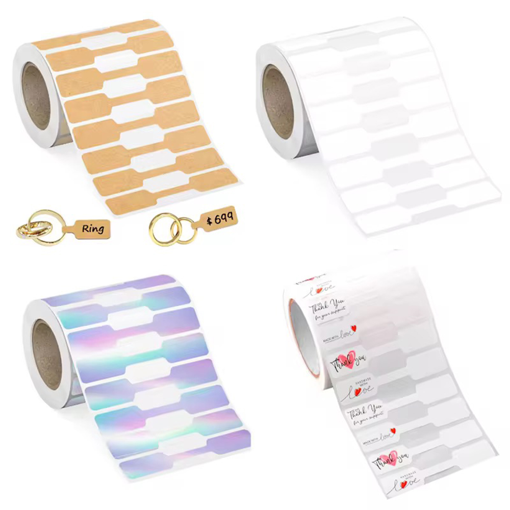 Kraft Hang Tag - 500 uds/rollo de etiquetas de precios