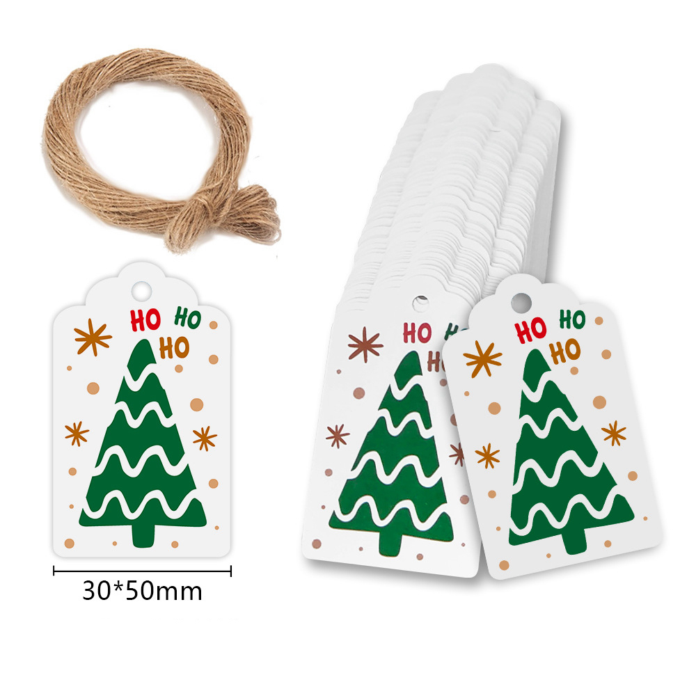 Kraft Hang Tag - Etiquetas de Feliz Navidad, etiqueta de