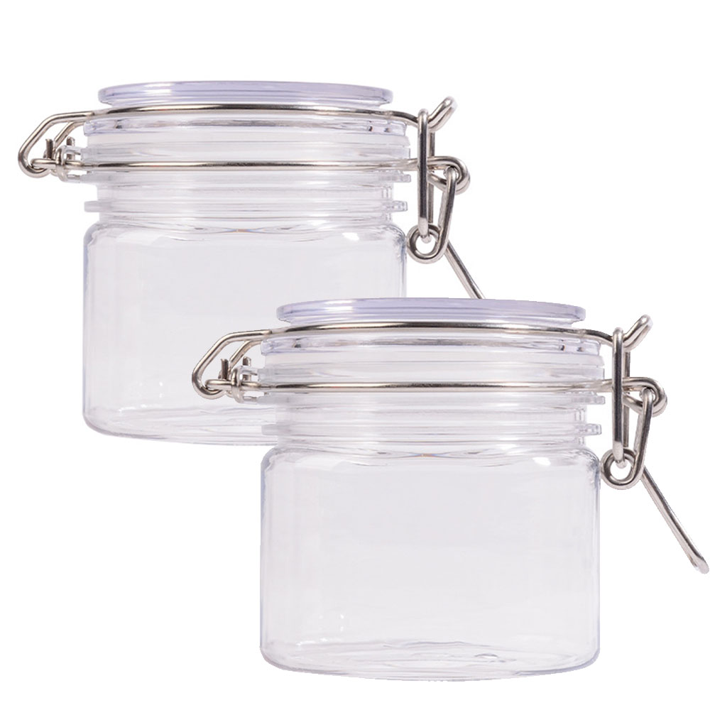 Mason Jar 8Oz - 2 tarros de almacenamiento de plástico