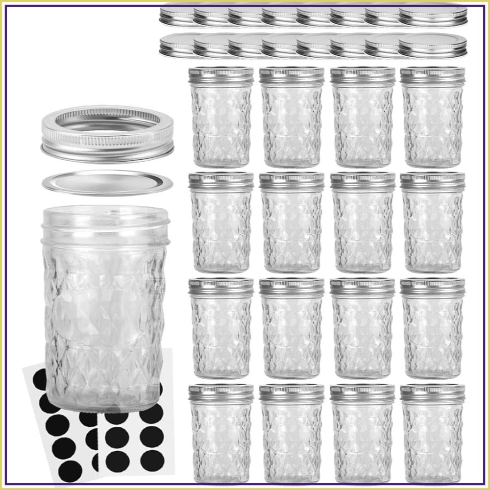 Mason Jar 8Oz - Paquete de 16 Frascos Mason de