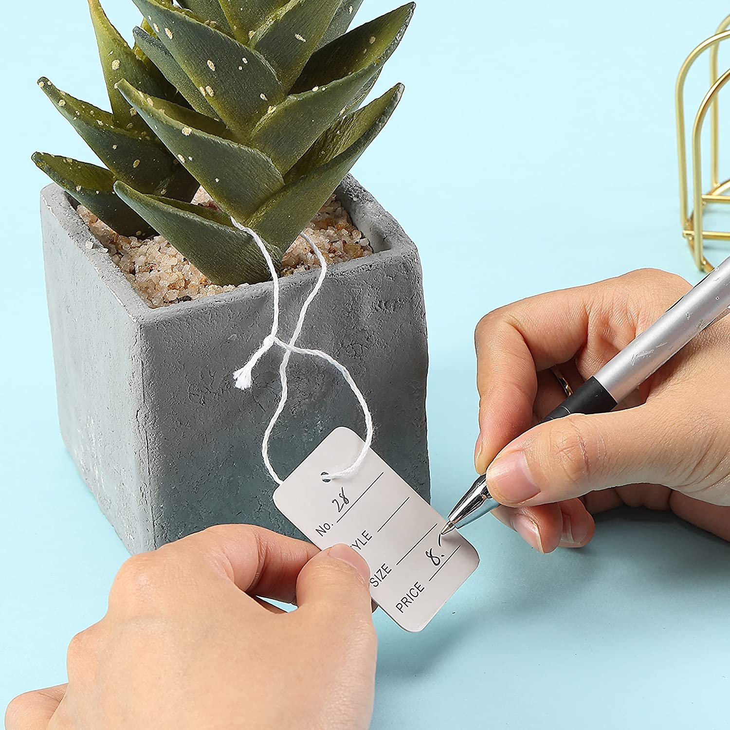 100 unids/lote 3,5x5cm etiquet - Kraft Hang Tag reseña y precio