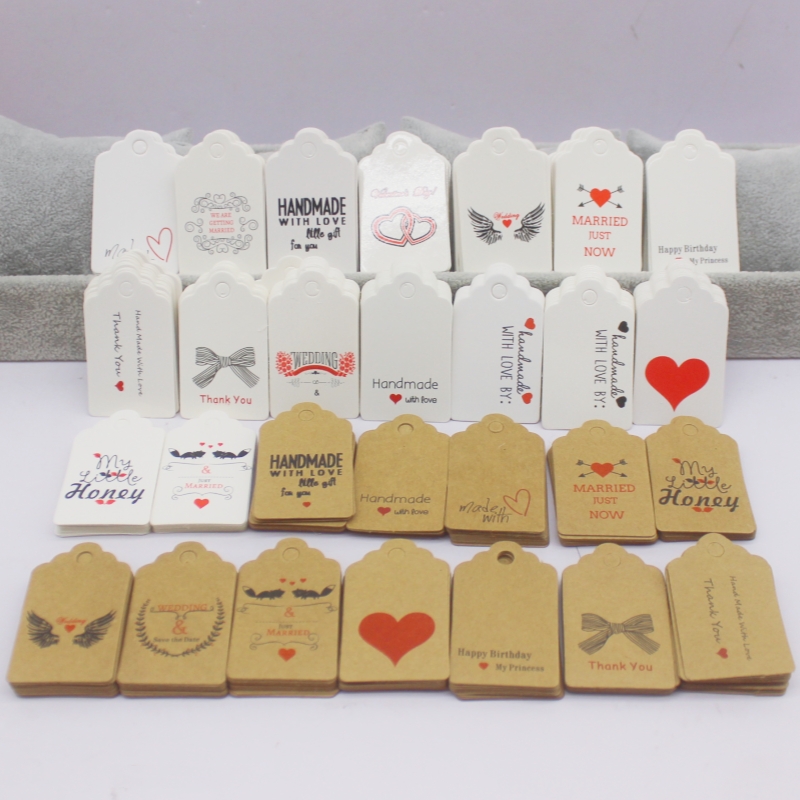 100 piezas + 100 cuerdas 3x5 c - Kraft Hang Tag reseña y precio