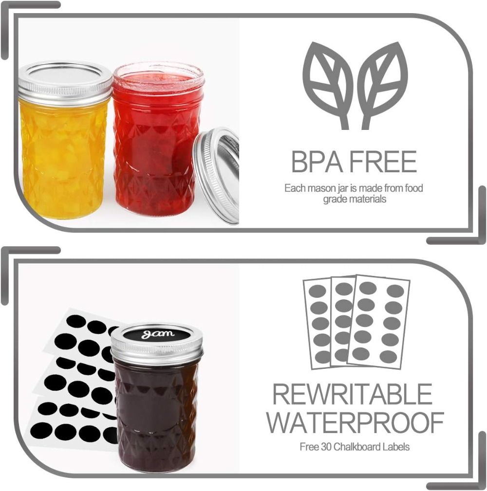Paquete de 16 Frascos Mason de - Mason Jar 8Oz reseña y precio
